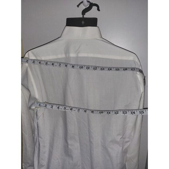 Giorgio Ferraro Button Up‎ Shirt Men Sz 15 15/12 32/33 White Made In Italy - Picture 5 of 6